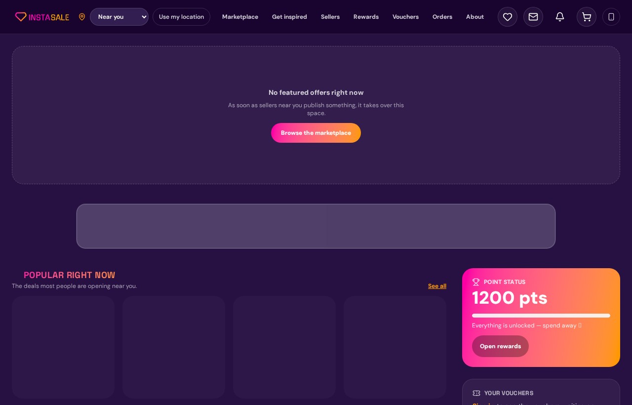 InstaSale public website