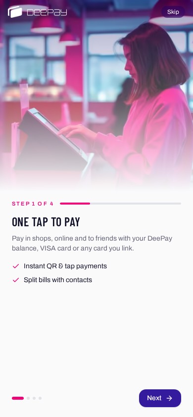 deepay.app mobile website presentation